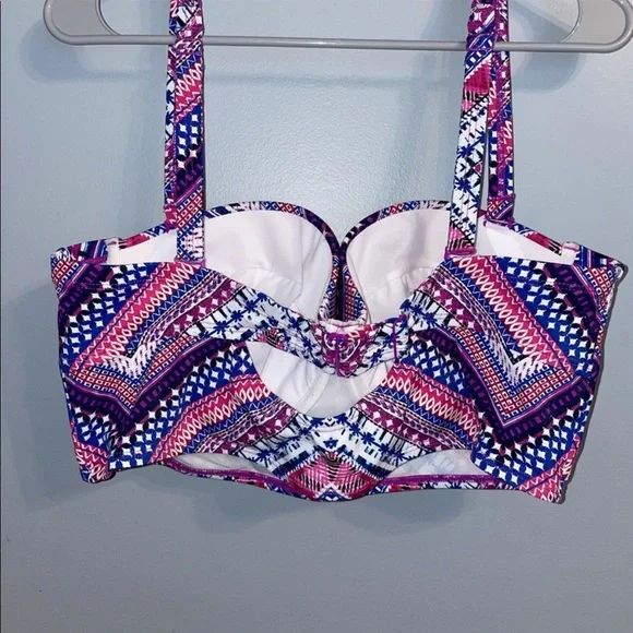 Torrid Vixen Multicolor Chevron Pushup Bikini Swimsuit Top - Picture 6 of 8